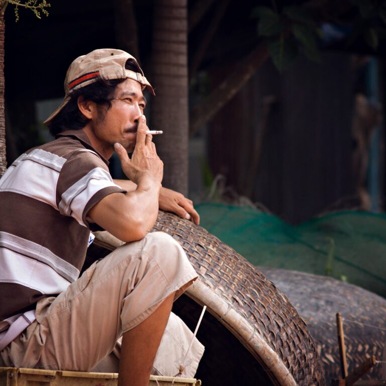Asian Fisherman Smoking, Photo by Cuncon